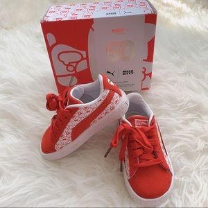 Puma girl’s hello kitty leather & suede sneakers
